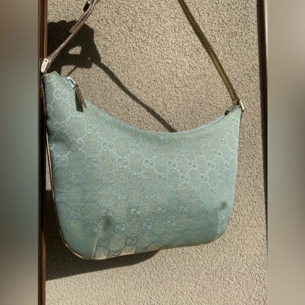 Auth🩵Vintage Gucci Shoulder Bag. Tiffany blue - Picture 4 of 8